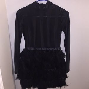 Black feather dress